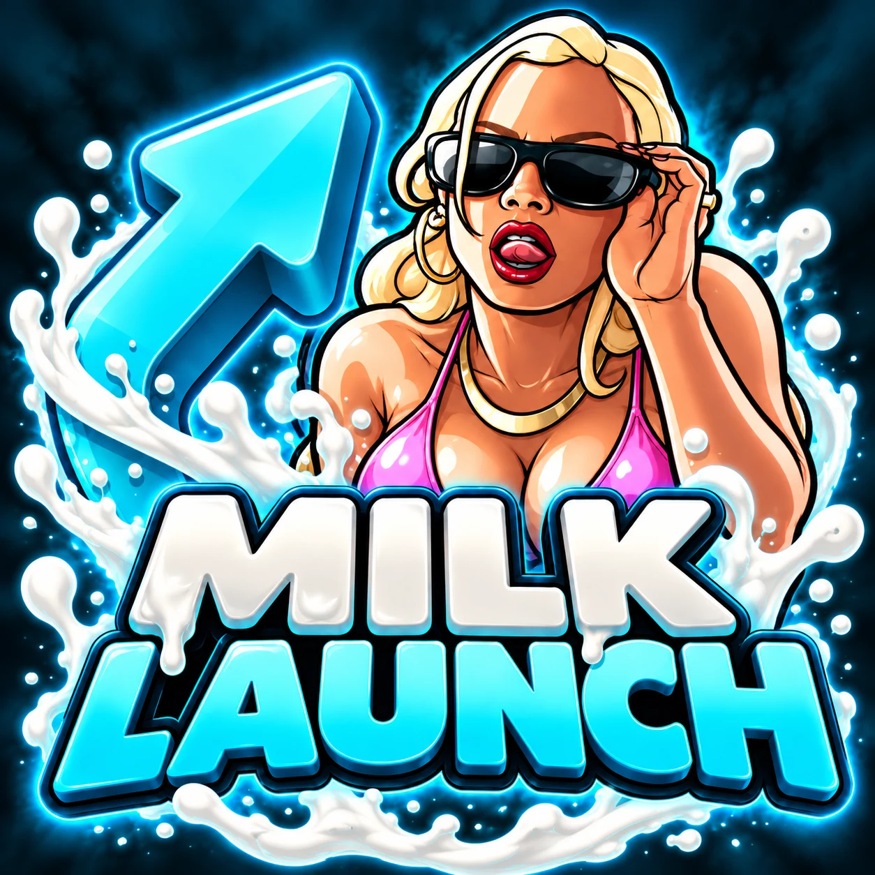 Milk Launch illustrated mascot